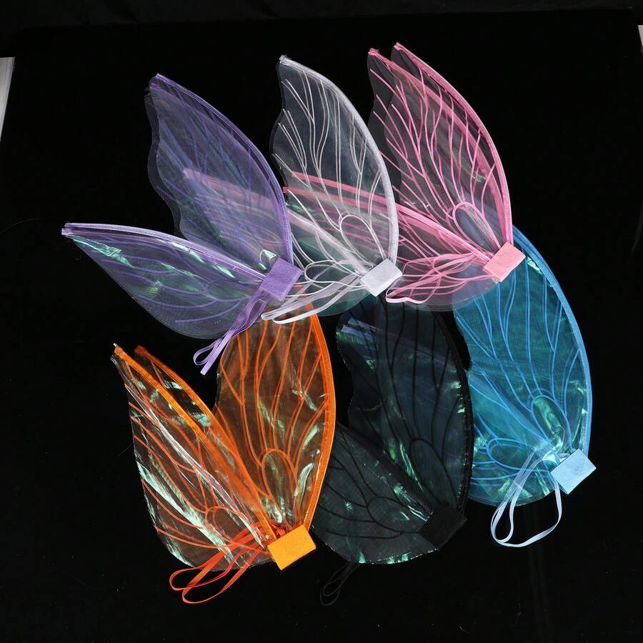 1pc Fairy Wing Costume Accessory, Butterfly Wings, Suitable For Parties, Festivals, Performances, Halloween - Multicolor - View 1