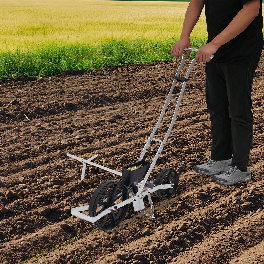 kangten Single Row Precision Sowing Metal Hand Seeder Vegetable Planter Machine 3-14mm - A - View 1