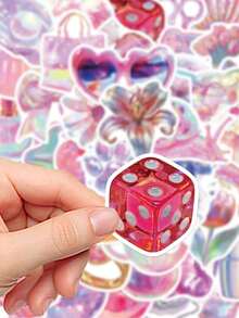 50 miếng dán hologram màu pastel, hình hoạt hình, thích hợp để trang trí sổ lưu niệm, máy tính xách tay, hành lý, đàn guitar, bình nước, ốp điện thoại, đồ tự làm, đồ dùng học tập và chuẩn bị cho năm học mới. - 50 cái - Xem 3