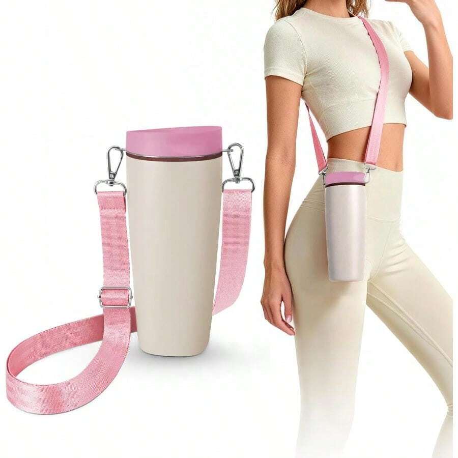 Bottle Strap Compatible With Smoothsip Slider 12oz 20oz Coffee Mug 12oz 24oz With Handle, Adjustable Heavy Duty Shoulder Strap, Sling, Hanging, Crossbody Carry Outdoors, Hiking - Mặc định - Xem 1