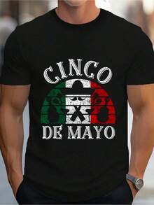 Camiseta unisex de temática mexicana para el Cinco de Mayo - Adecuada para uso diario casual en primavera, verano y otoño, así como para fiestas temáticas. Lavable a máquina, no elástica, con estampado de letras y motivos culturales mexicanos, ideal para uso diario y eventos del Cinco de Mayo. Adecuada para fiestas y uso diario, perfecta para vacaciones y tiempo de juego, ideal para fiestas y vacaciones familiares, estilo urbano, moda moderna, atuendo de fiesta, ropa casual de verano. - Negro - Ver 7