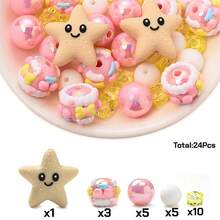 22/24/25pcs Colorful Animal Silicone & Acrylic Beads Set, DIY Jewelry Making Bracelet Necklace Phone Charm & Bag Decor Craft Supplies - Multicolor - View 15