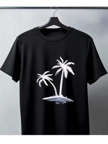 Camiseta unisex, para hombreBlackT-camisa:MisteriosoPalmaÁrbolesencendidoOVNIGráfico, ropademujerblusasparadamacasualescamisasdemujerblusablusasparamujercamisas, GráficasimpresoAmigable con la piel, estilo de los 90Retro, Ropa Urbana, De ModacasualCamisetas, GráficasimpresoAmigable con la piel, estilo de los 90Retro, Ropa Urbana, De Modacasualcamisetas - Negro - Ver 4