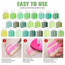 Hạt nhựa Sundymot 2.6mm, màu xanh lá cây, dòng B, 1100 hạt + bao bì chai, chống tràn, dùng làm mặt dây chuyền, móc khóa, đồ trang sức thủ công, quà tặng tốt nghiệp, tựu trường, Giáng sinh, tiệc tùng, sinh nhật, bộ hạt nhựa nhiều màu 2.6mm để bổ sung. - Hạt ghép hình 2,6mm - Xem 3