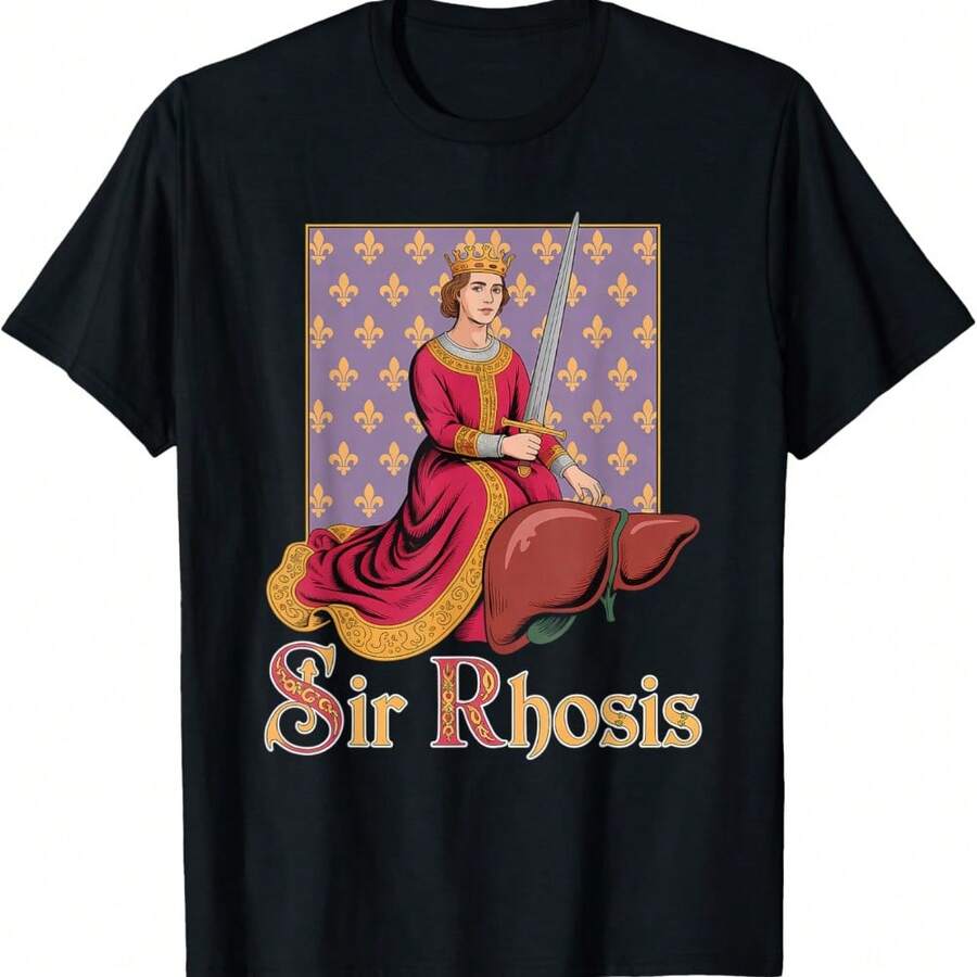 Sir Rhosis Funny Gen Z Brainrot Meme Raunchy Humor Slang Gag T-Shirt - Black - View 1