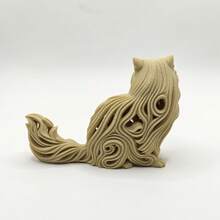 Hollow 3D Persian Cat - Office And Home Desktop Decor, Suitable For Successful/Philanthropic Gifts, Minimalist Wire Frame Design, Elegant Desktop Ornament, Rich Textured Sculpture Decor, Ideal Gift For Animal Lovers, Unique Desktop Accessory To Express Personalized, Interesting Ornament - 1 - View 5