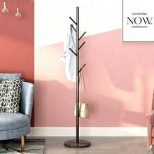 A  Nordic Style Tree Branch Floor Clothes Rack With Multiple Hooks, Suitable For Living Room And Entryway, For Organizing Bags, Hats, And Clothing. Available In Three Colors. - Black - View 4