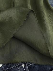 Nuevo top de verano de mujer con cuello halter, cintura fruncida y lazo, sexy y casual para vacaciones - Verde 2 - Ver 5