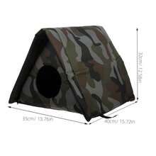 Casa para Gatos Aislamiento y Calefacción Refugio Exterior para Mascotas - Camuflaje - Ver 2
