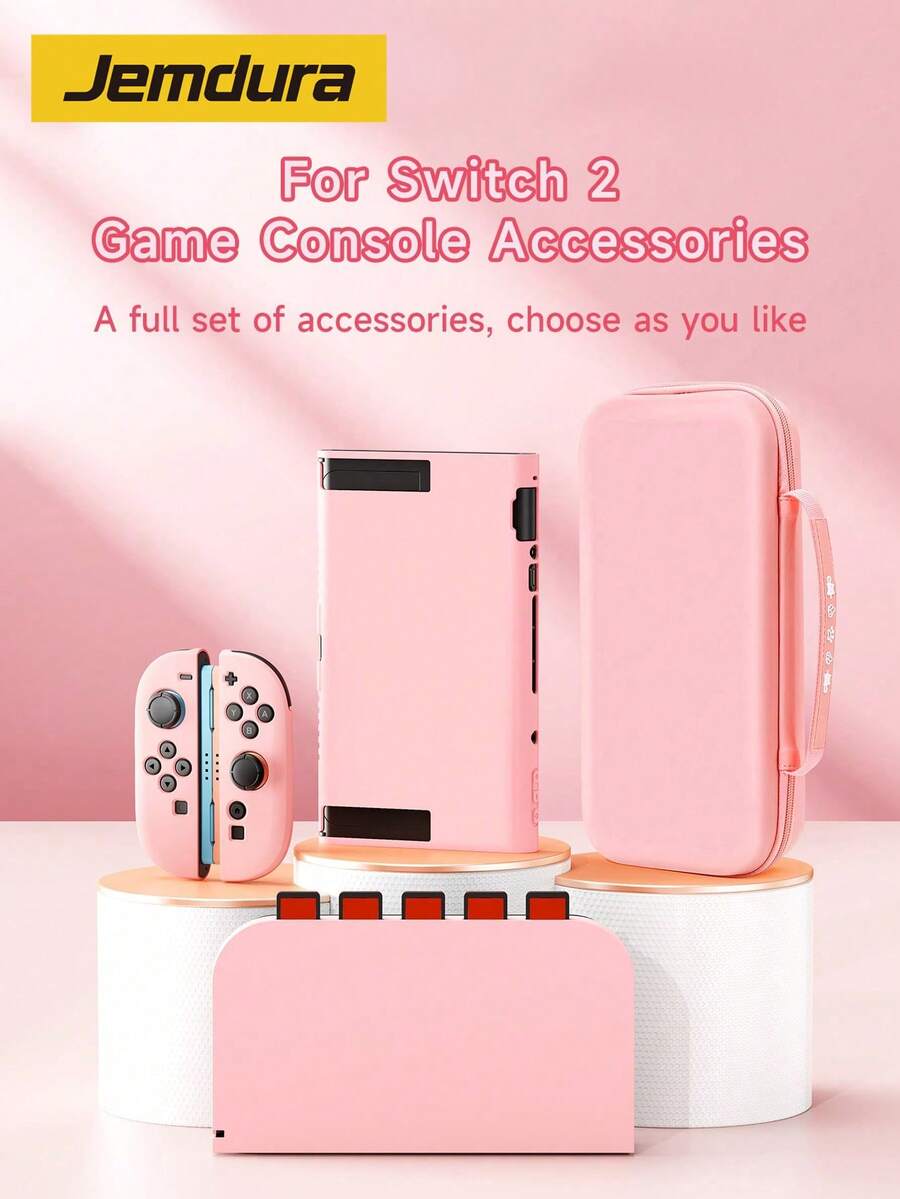 Aksesori Konsol Switch Generasi ke-2 (2025) Terbaru - Kompatibel dengan Switch 2/Switch NS/Switch OLED, Termasuk Casing Pelindung, Tas Jinjing, dan Dock dengan Slot Kartu. Hadiah Terbaik yang Kompatibel dengan Gamer Switch, Sempurna untuk Hari Valentine atau Romansa Musim Semi. - MultiWarna - View 1