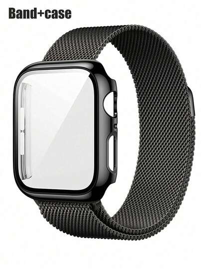 Soft, Breathable Adjustable Watch Band And Phone Case. Featuring A Round Woven Stainless Steel Magnetic Watch Band And A 2-In-1 Anti-Drop, Scratch-Resistant Tempered Glass PC Phone Case. Compatible With Ultra, 11/10/9/8/7/6/5/4/SE And 40/41/42/44/45/46/49mm Watch Bands And Phone Cases. The Milanese Watch Band And Minimalist Phone Case Provide A Comfortable Wearing Experience.
