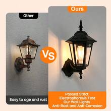 XCE|Solar Powered Outdoor Wall Lamp, Waterproof IP44 Courtyard Lamp For Outdoor Decoration, Battery Capacity 1800mAh,With 3 Modes Of Human Body Sensor For Dusk To Dawn Road Area Lighting - Suitable For Garage, Street, Courtyard, Wedding Lighting - 戶外壁燈 - 查看 8