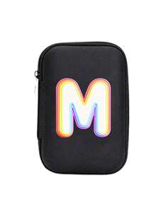 A-Z Letter EVA Storage Bag, Travel Data Cable + USB Cable Organizer Pouch, Electronics Accessories Carrying Case, Suitable For Cables, Chargers, Earphones, Earbuds, Convenient For Travel, Work, Study, Dorm Use - Multicolor - View 22