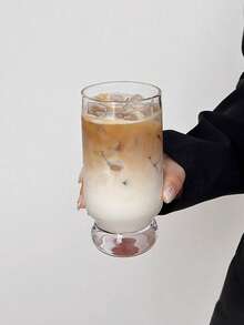 1个创意高品质玻璃杯，优雅咖啡杯，啤酒杯，冷饮/果汁/香槟杯，家用泡泡底水果茶杯，创意鸡尾酒/葡萄酒/饮料杯，适用于餐厅、咖啡馆、酒吧、派对等场合 - 透明 - 查看 4