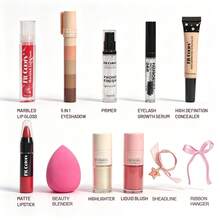 Fit Colors Beauty Surprise 化妝膠囊套組，全方位迷你化妝套裝，含口紅、遮瑕膏、睫毛膏與工具，便攜旅行用完整美妝禮盒，適合女性與女孩 - 彩色 - 查看 7