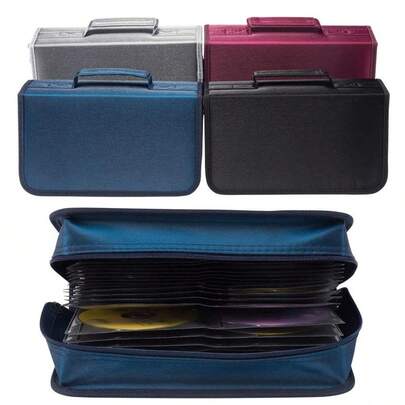 128-Disc Capacity CD/DVD Storage Binder, Large Capacity Disc Organizer