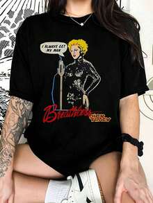 Madonnas Breathless I Always Get My Man T-Shirt, Comic Style, Dickss Tracy Movie Tee - Black - View 6