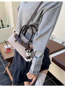 Sac à main pour femmes, nouvelle texture de luxe légère et exquise, sac à bandoulière et sac à bandoulière (sans pendentif) - Kaki - Voir 2