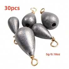 30 viên chì câu cá có khóa xoay bằng đồng thau, dùng cho câu cá nước ngọt. - Nhiều màu - Xem 9