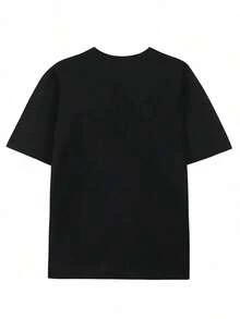 Camiseta linda de Pascua, camiseta familiar de Pascua, camiseta de algodón suave, transpirable y cómoda con cuello redondo, regalo de Pascua, camiseta casual. - Negro - Ver 2