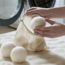 1 Set 3pcs Wool Dryer Balls With Storage Bag, Reusable Natural Fabric Softener, Anti-Tangle Anti-Wrinkle, Accelerate Drying, Reduce Static And Lint, Keep Clothes Fluffy And Fresh, Laundry Essential, Suitable For All Fabrics - Dry Wool Balls - View 5