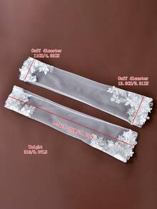 1 Pair Minimalist White Lace Sleeve Cuffs, Non-Stretch, Elegant Arm Cover, Suitable For Wedding Dress, Formal Occasions, Parties,Festival,Party - Multicolor - View 8
