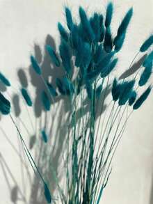 60pcs-16.5 Inch Artificial Bunny Tail Grass, Home Decor Artificial Bunny Tail Grass Branches, Suitable For Bohemian Flower Arrangement, DIY Handicrafts, Home Kitchen And Wedding Decoration, Christmas Decoration, Christmas Thanksgiving Decoration, DIY Wreath Decoration - Peacock Blue - View 4