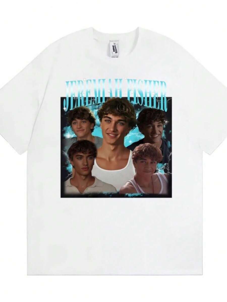 Women's T-Shirts 2026 Jeremiah Fisher Vintage Meme T Shirt Men Women Fashion Harajuku Humor High Quality T Shirts Oversized Short Sleeve Loose T-Shirt - 白色 - 查看 1