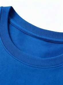 Soft  Camiseta de manga corta y cuello redondo con estampado floral casual para mujer, para verano pattern pattern - Azul - Ver 6
