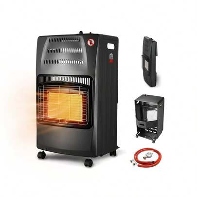 Avilia Buddy Stufa a Gas Pieghevole – Potenza 4,2kW con 3 Livelli di Riscaldamento