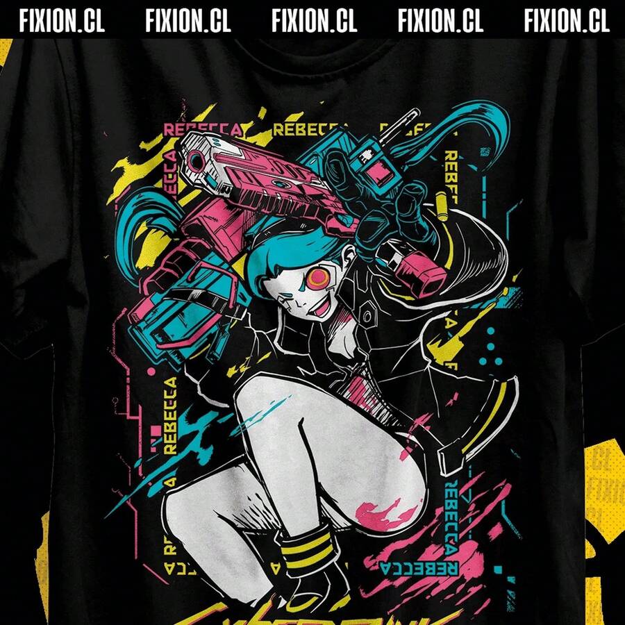 Camiseta de manga corta Cyber 3Anime, regalo ideal para amantes del anime. Disponible en todas las tallas. Algodón puro de 220 g. Tejido grueso, resistente a las arrugas y a la deformación. Estilo sencillo y versátil, ligero y transpirable, perfecto para ir al trabajo, viajar, acampar, ir de compras y para el tiempo libre. - Negro - Ver 1