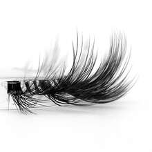 3D Faux Mink False Eyelashes Set 10 Pairs Lightweight Natural Look D Curl Fluffy Wispy Dramatic Volume Daily Makeup Lashes - Black - View 9