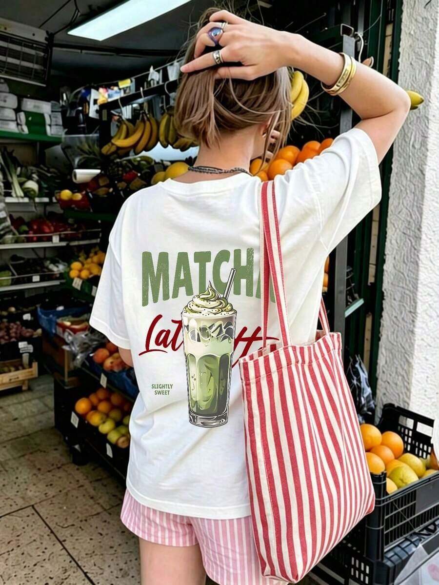 Women's Short-Sleeved T-Shirt With A Round Neck And Letter Print, Versatile And Casual, Suitable For Vacations, Office, Outings, Daily Wear, Dates, Parties, Meetings, Street Style, Carnivals, Music Festivals, Valentine's Day, And Other Festive Occasions. Summer White Color. Suitable For All Occasions. Fashionable And Best-Selling Items. High-Cost Performance. CPAP - 白色 - 查看 1