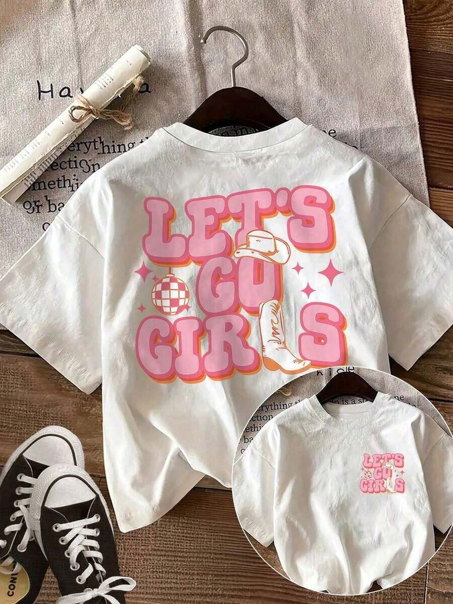 GiftCamiseta con estampado de doble cara, top casual de manga corta con cuello redondo para mujer, primavera/verano - Camiseta unisex de algodón holgada de manga corta y cuello red - Blanco - Ver 1
