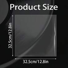 [High Density Polypropylene LP Sleeves] 100/50/25pcs 12-Inch LP Record Sleeves, Durable & Wrinkle-Free, Transparent & Clear, Made Of High Density Polypropylene, 3mm Thickness, Size 12.75" X 12.75" (32.4 X 32.4cm), Suitable For Most Folded And Double LPs - Multicolor - View 3