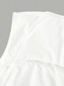 Camiseta sin tirantes con cuello cuadrado, cintura fruncida y sujetador acolchado sin aros - Multicolor 4 - Ver 9
