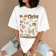Children's And Special Education Teacher T-Shirt With A Children's Reading Design, Ideal For Celebrating 100 Days Of School. Super Cute And Comfortable Casual Style, Perfect For School, Everyday Wear, And Gifts. Easy To Mix And Match For A Stylish And Original Look. YERC - 白色 - 查看 2