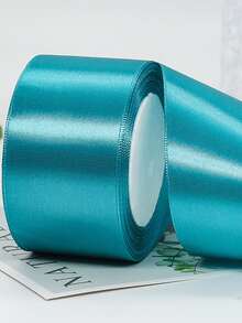 1 Roll Peacock Blue Double-Sided Satin Ribbon, Peacock Blue, Teal, Turquoise Blue, Emerald Teal, Peacock Teal, Dark Cyan, Blue‑Green,Width 1cm/1.5cm/2c/2.5cm/3cm/4cm/5cm/7.5cm/10cm, Length 22m, High Gloss Peacock Blue Satin Ribbon, Floral Packaging Ribbon, Suitabl Gifts, Gift Wrapping, Clothing - Peacock Blue High-gloss Satin Ribbon - View 14