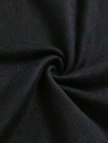 Modern Minimalist Women's T-Shirt With "El Shaddai" Graphic Design - Floral And Angel Motifs, Short Sleeves, Crew Neck, Comfortable Fit For Spring/Summer, Perfect Gift For Women, Casual Tee. | Floral Print Top | Embossed Details, Women's T-Shirts - 黑色 - 查看 5
