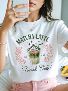 Women's T-Shirt Made Of Pure Cotton With A Modern Artistic Print, Casual Style And Colorful Graphic Design, Comfortable, Soft And Perfect For Elegant Summer Outfits - 白色 - 查看 1