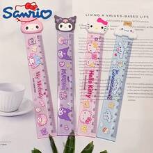 Bộ 4 thước kẻ hoạt hình Sanrio, hình Hello Kitty, Kuromi, My Melody, Pompompurin dễ thương, đồ dùng văn phòng phẩm học sinh, quà tặng văn phòng phẩm cho học sinh. - Bộ - Xem 2