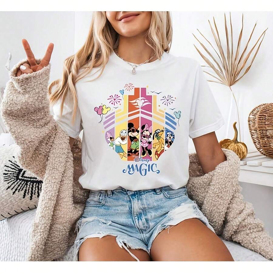 &Co Cruise, Magic Wish Cruising T-, Family T, Couples Matching Cruise - 白色 - 查看 1