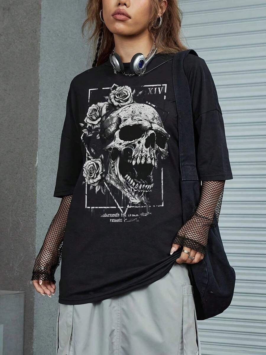 Dam-T-shirts - Svart - Visa 1