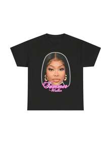 Camiseta unisex estampada de verano, de tela suave, adecuada para todas las estaciones, ropa casual básica de estilo urbano, versátil para cualquier temporada, asequible para el uso diario y un regalo de Navidad perfecto para fans y amigos.playeras de hombre playeras oversize de mujer y2k camisa de mujer camisa blusa casual mujer blusa elegante mujer ofertas - Negro - Ver 1