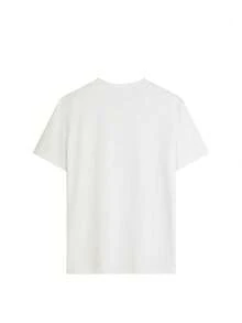 Cin Cin Lobster And Cocktail Print T-Shirt, Women's Soft Cotton Fun T-Shirt, Oversized Short Sleeve Top, Casual Fashion For Summer Vacation - White - View 2
