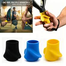 1pc Tennis Racket & Pickleball Racket Beginner Grip Corrector, Silicone Tennis Racket Handle Isolator, Grip Correction Device To Improve Tennis Skills, Shock-Absorbing Grip, Suitable For Tennis, Easy To Install - Multicolor - View 1