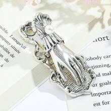 Clipe de Livro com Formato de Mão de Metal Vintage, Clipe de Marcador de Página Decorado com Pérolas, Suporte de Página 3D Estéreo, Marcador de Página 3D, Clipe de Decoração de Diário, Acessórios de Diário de Viagem, Clipe de Documento e Conta, Clipe de Marcador de Página de Papelaria de Escritório - Tamanho único. - Visão 14