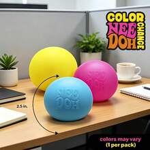 NeeDoh Bóng giảm căng thẳng đổi màu Nee Doh 2.5 inch, đồ chơi bóp siêu mềm, đồ chơi giảm căng thẳng nhạy cảm với nhiệt độ dành cho người bị lo âu/ADHD/tự kỷ, màu ngẫu nhiên (1 cái), thích hợp làm quà Giáng sinh, quà sinh nhật, phần thưởng trong lớp học, quà tặng tiệc tùng cho mọi lứa tuổi. - Nhiều màu - Xem 3