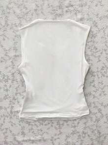 Camiseta sin tirantes con cuello cuadrado, cintura fruncida y sujetador acolchado sin aros - Multicolor 4 - Ver 3