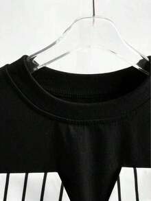 Conjunto de vacaciones para mujer con camisa a rayas de dos piezas falsa - Multicolor 4 - Ver 3